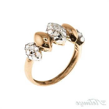 انگشتر طلا بدون نگین جسیکا دو رنگ