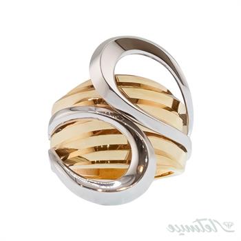 انگشتر طلا بدون نگین روژین طرح دو گلبرگ