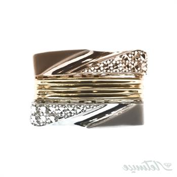 انگشتر طلا بدون نگین لوکس سه رنگ سام