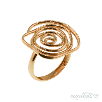 انگشتر طلا بدون نگین مرلین گل سرخ