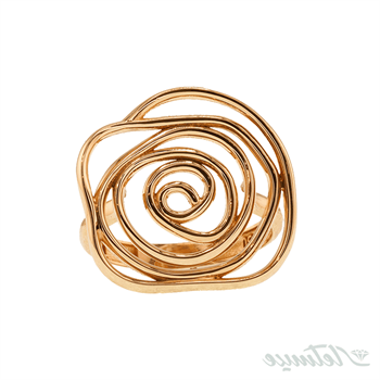 انگشتر طلا بدون نگین مرلین گل سرخ