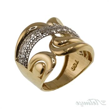 انگشتر طلا بدون نگین موج