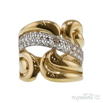 انگشتر طلا بدون نگین موج