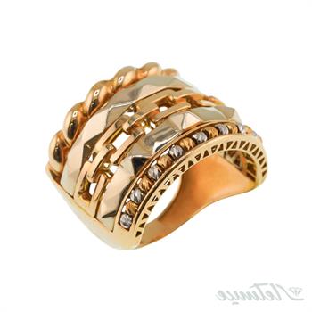 انگشتر طلا بدون نگین پرتفینو گوی