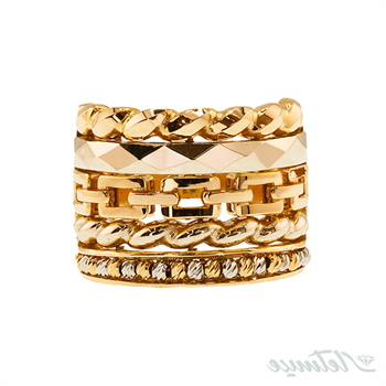 انگشتر طلا بدون نگین پورتوفینو گوی