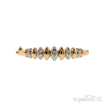 دستبند طلا النگویی بنگل دورنگ