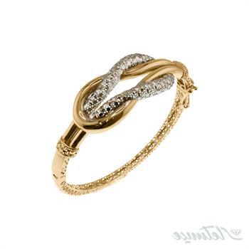 دستبند طلا النگویی بنگل گره تراش