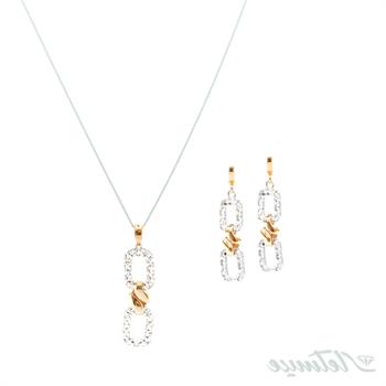 ست پلاک و گوشواره طلا هرمس