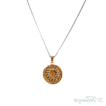 ست پلاک و گوشواره طلا ورساچه حاشیه مات