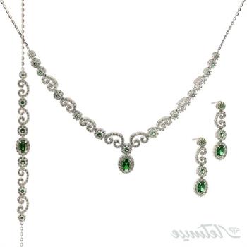 سرویس طلا ترمه سنگ سبز