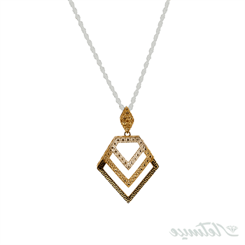 نیم ست طلا سیاه قلم الماس