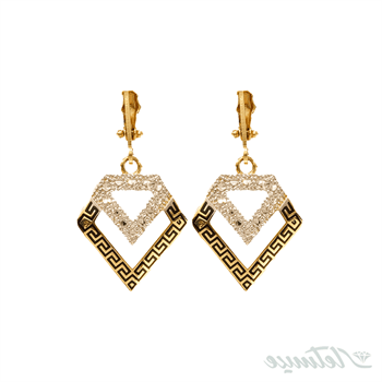 نیم ست طلا سیاه قلم الماس