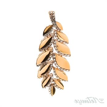 پلاک طلا طرح برگ