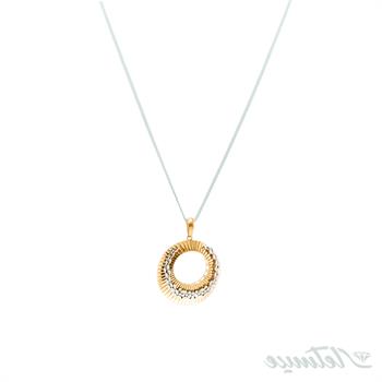 پلاک طلا طرح دونات تراش