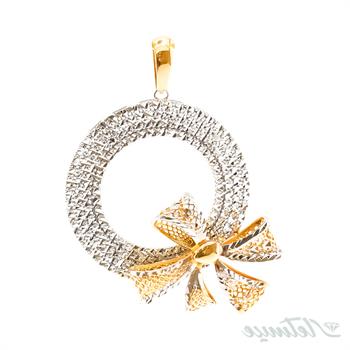 پلاک طلا پاپیون دو رنگ